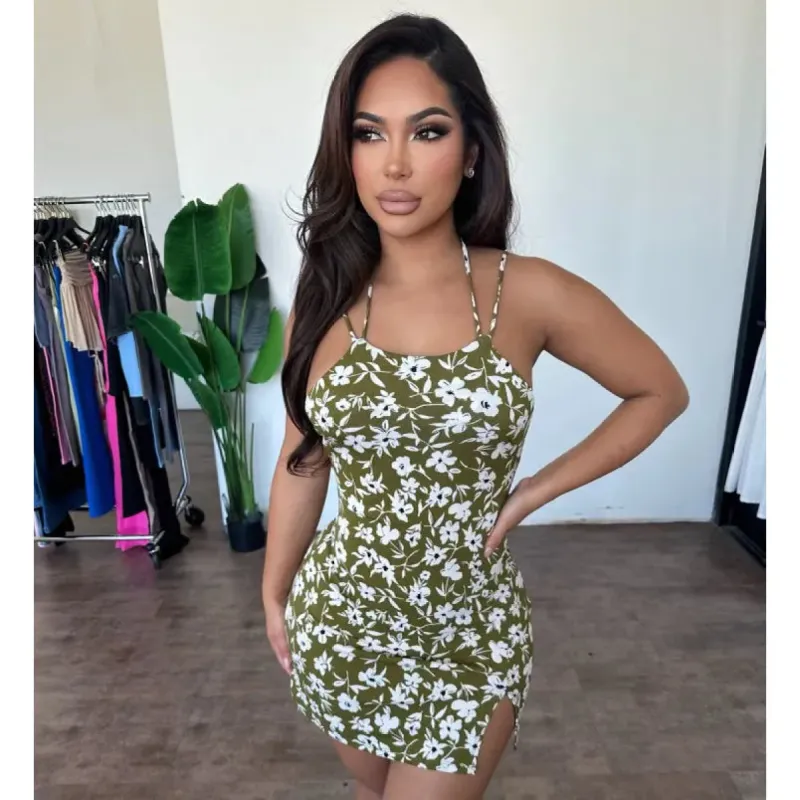 Wendy Floral Dress (Green) sold by OOTDFash