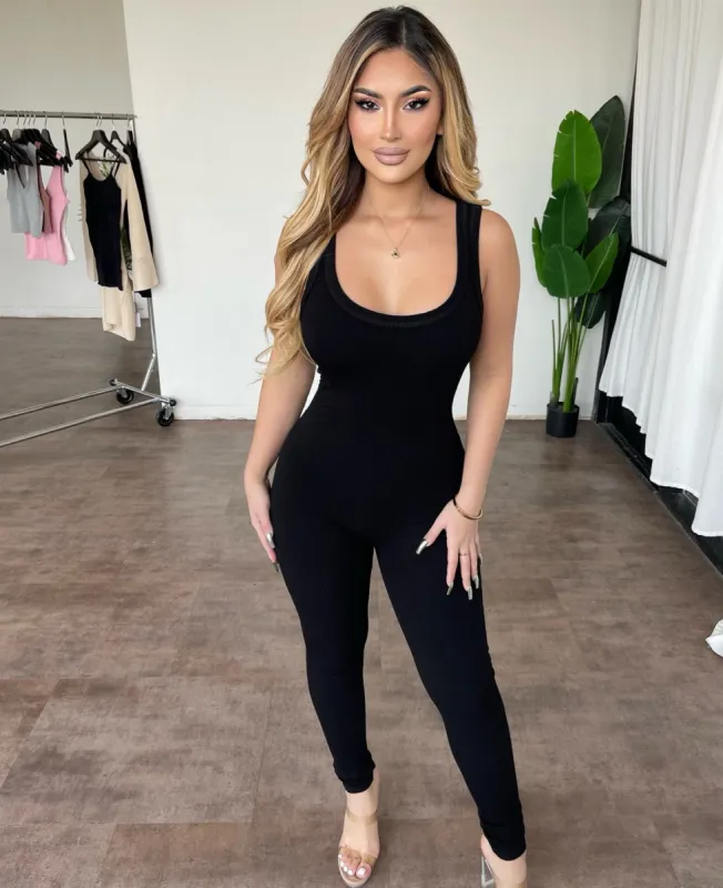 Kellin Tank Jumpsuit(Black) sold by OOTDFash