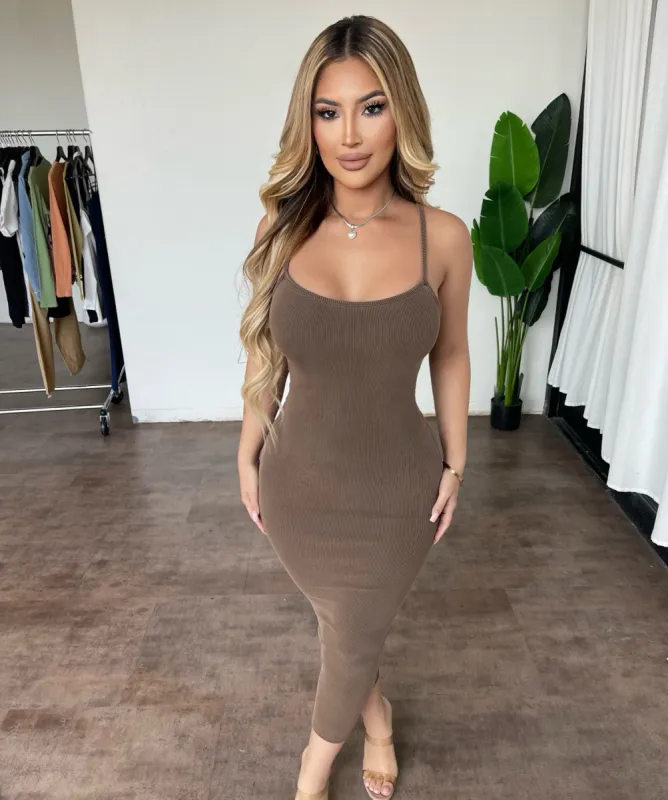 Yazmine Dress(Taupe) sold by OOTDFash