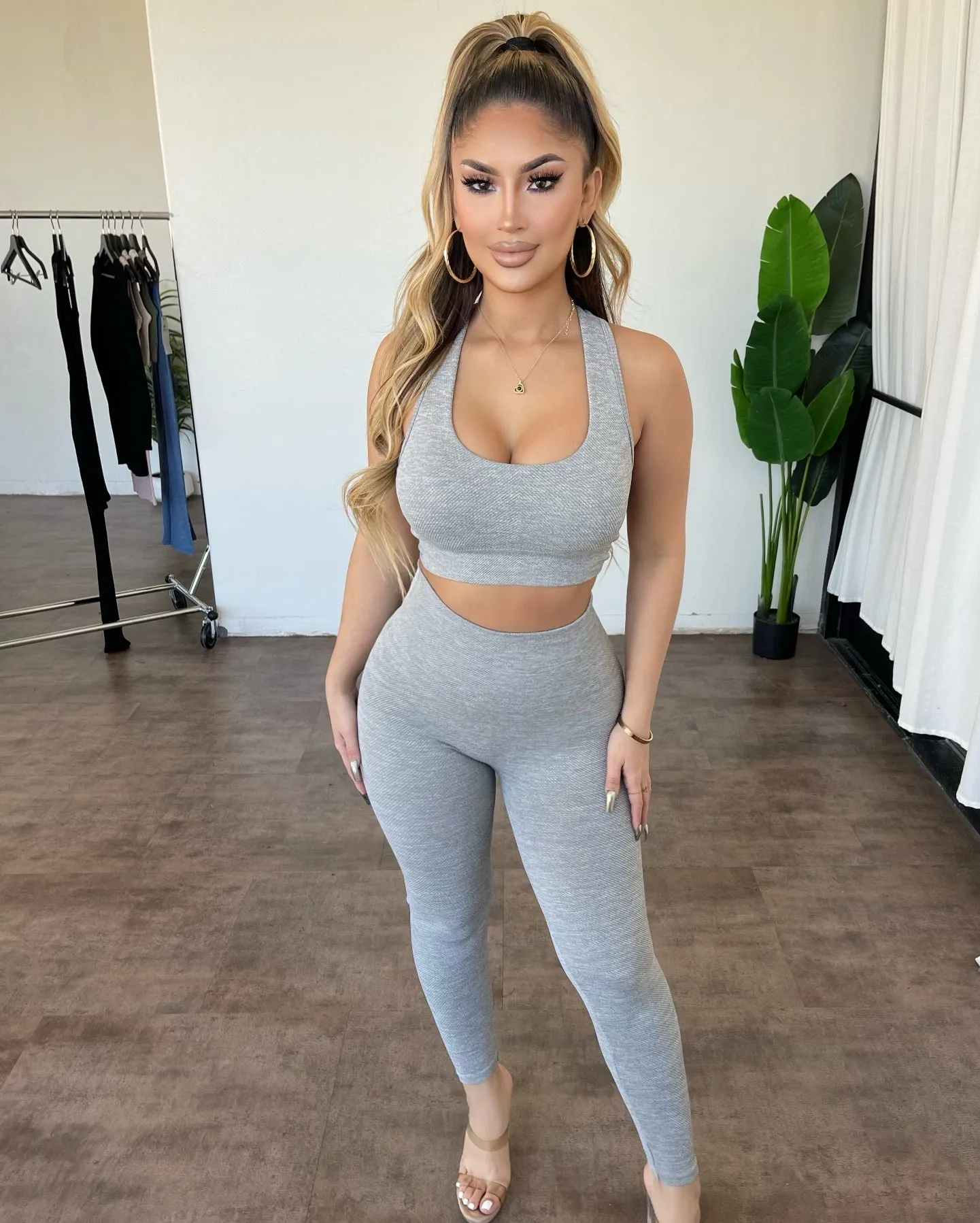 Krista Set(Heather Grey) sold by OOTDFash