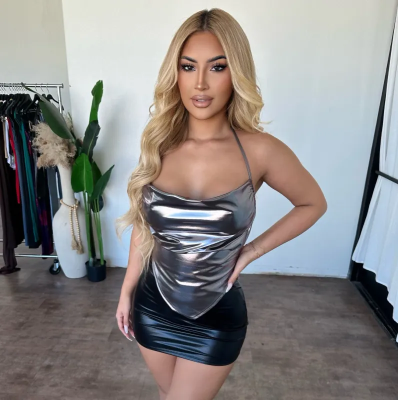 Pattie Top (Silver) sold by OOTDFash