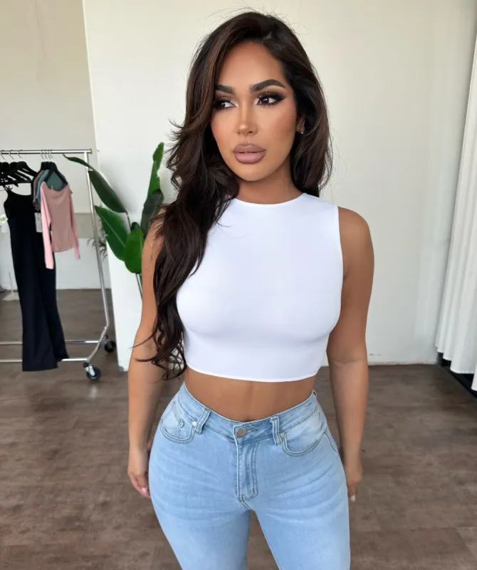 Tiana Cropped Tank(White) sold by OOTDFash