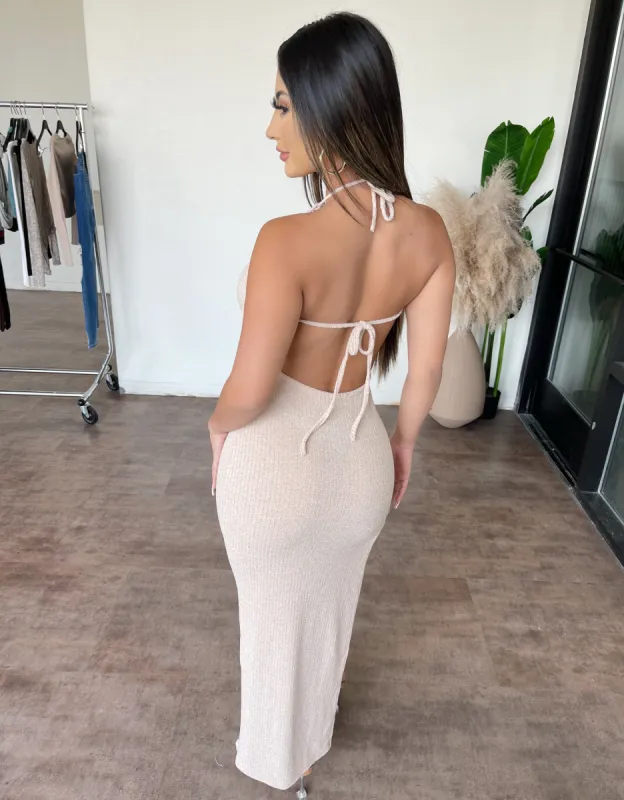 Mara Halter Dress(Oatmeal) sold by OOTDFash