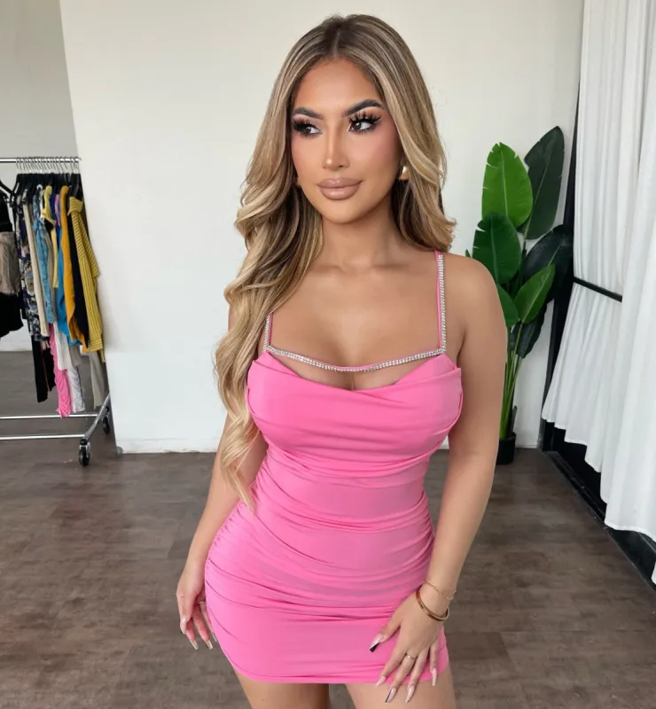 Gaia Dress (Barbie Pink) sold by OOTDFash