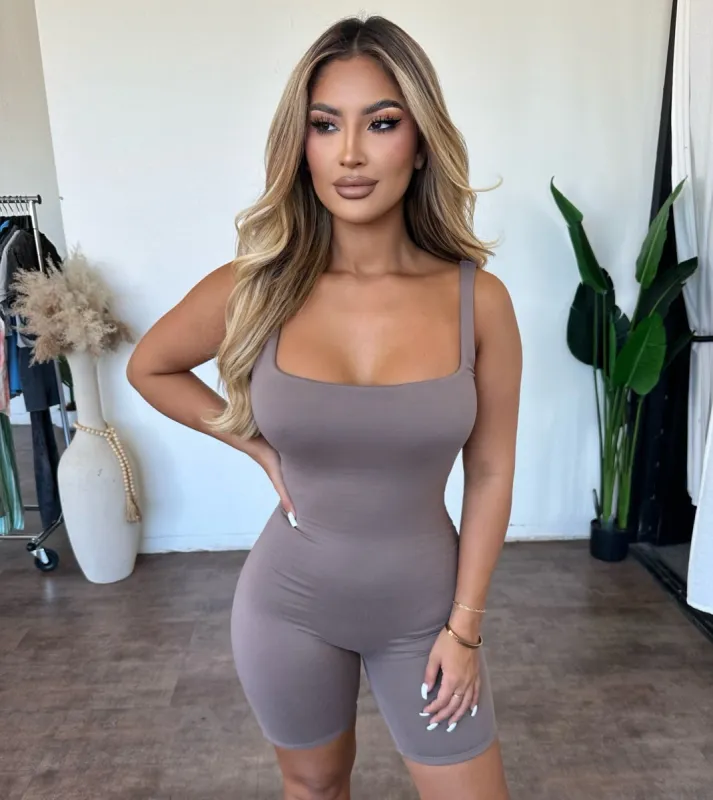 Ariana Romper (Mocha) sold by OOTDFash