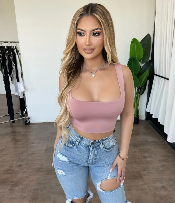 Gloria Tank Top(Light Mauve) sold by OOTDFash