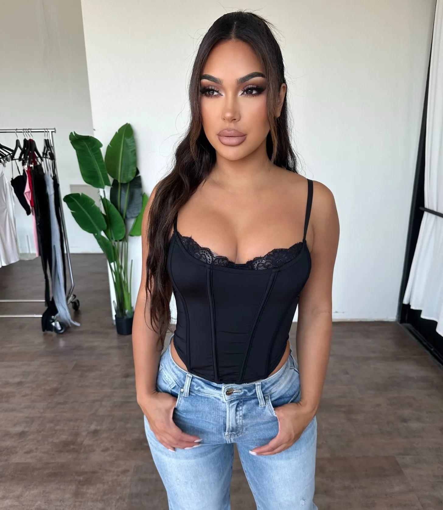 Jacquelyn Corset Top (Black) sold by OOTDFash