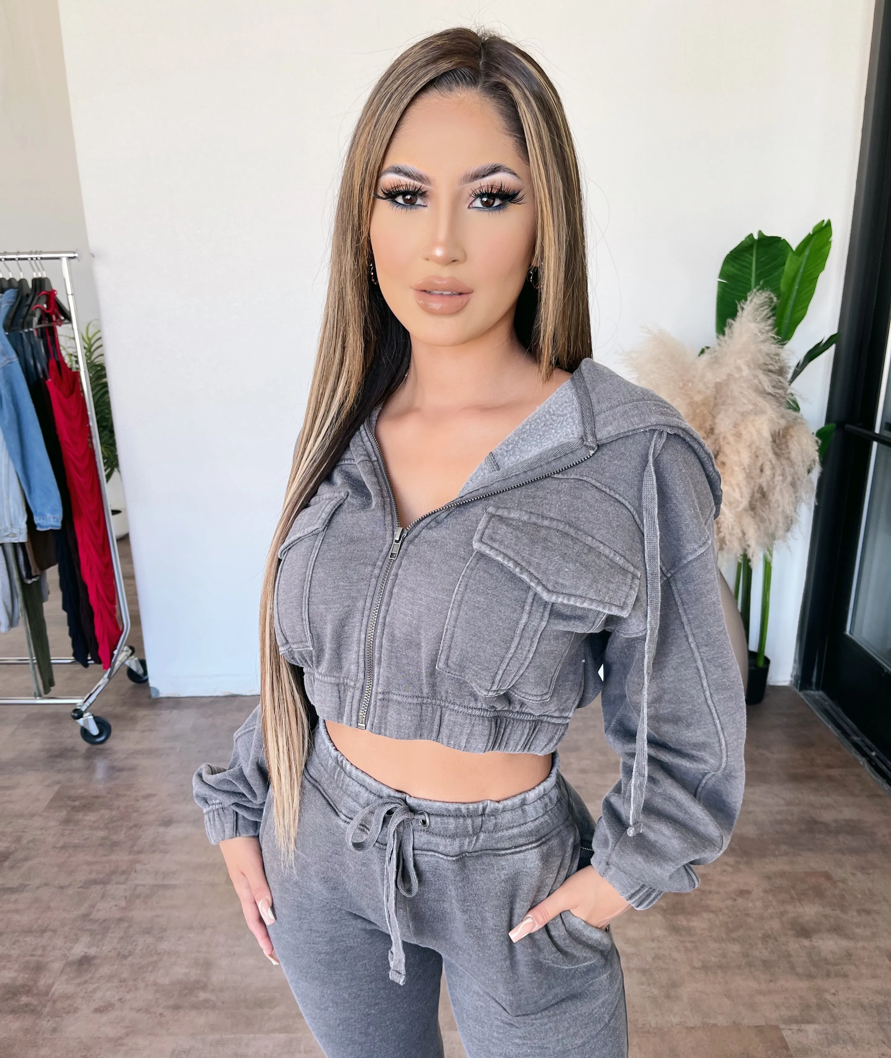 Alexander Zipper Hoodie(Charcoal) sold by OOTDFash