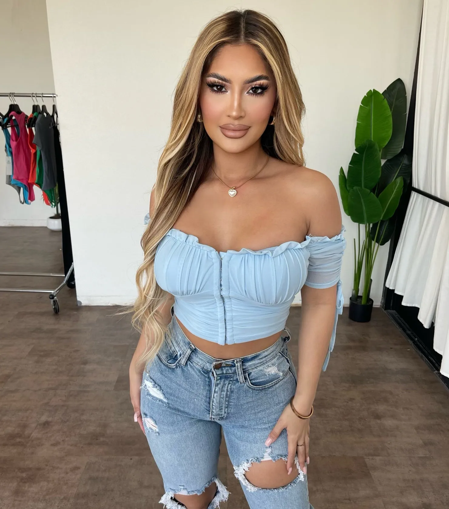 Ashlyn Top(Light Blue) sold by OOTDFash