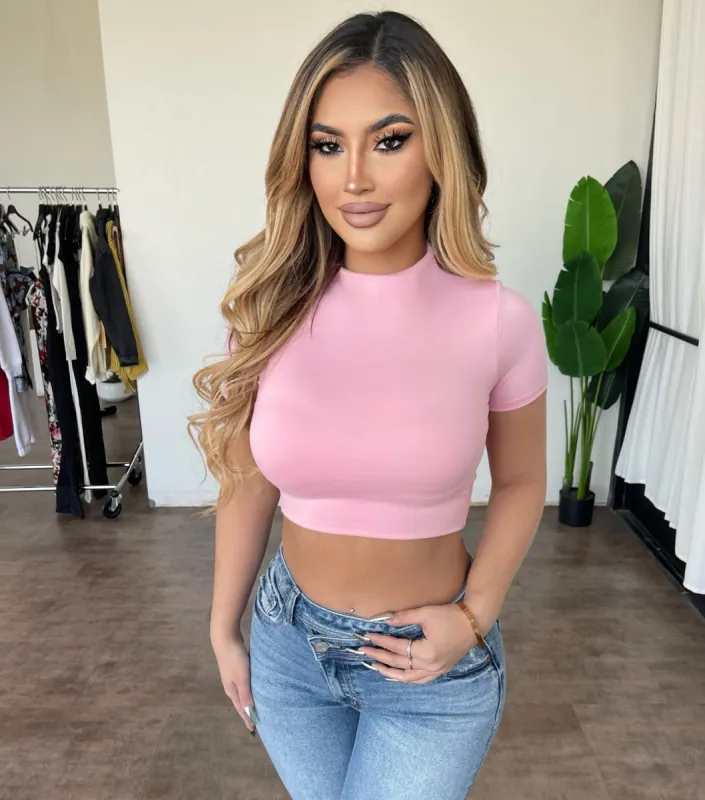 Debra Cropped Top(Pink) sold by OOTDFash