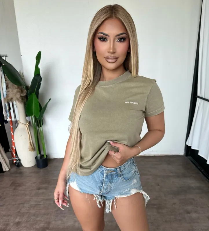 Los Angeles Top (Stone) sold by OOTDFash