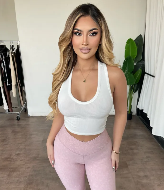 Lupe Tank Cropped Top(Ivory) sold by OOTDFash