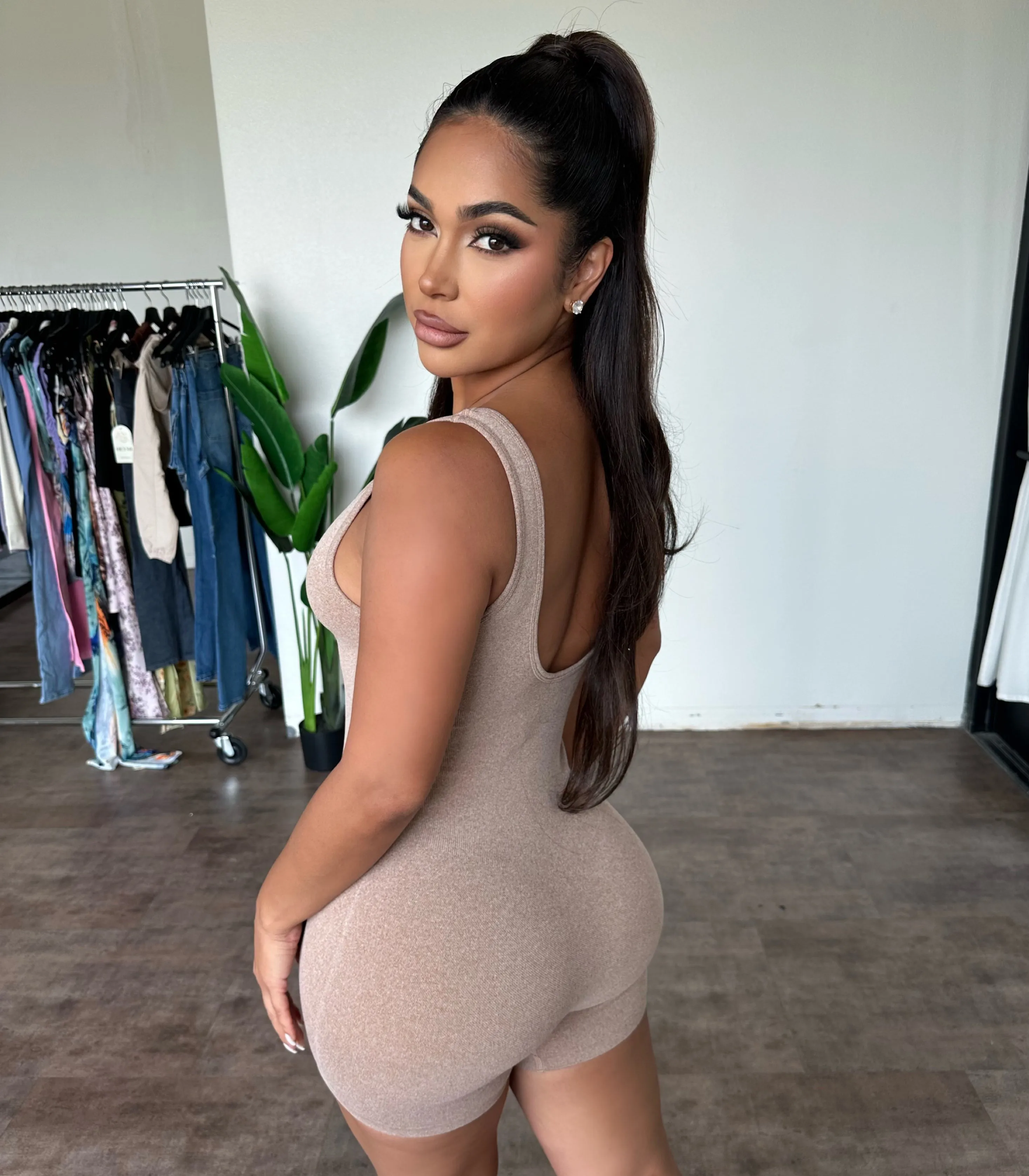 Stacy Romper (Heather Mocha) sold by OOTDFash product image thumbnail 2