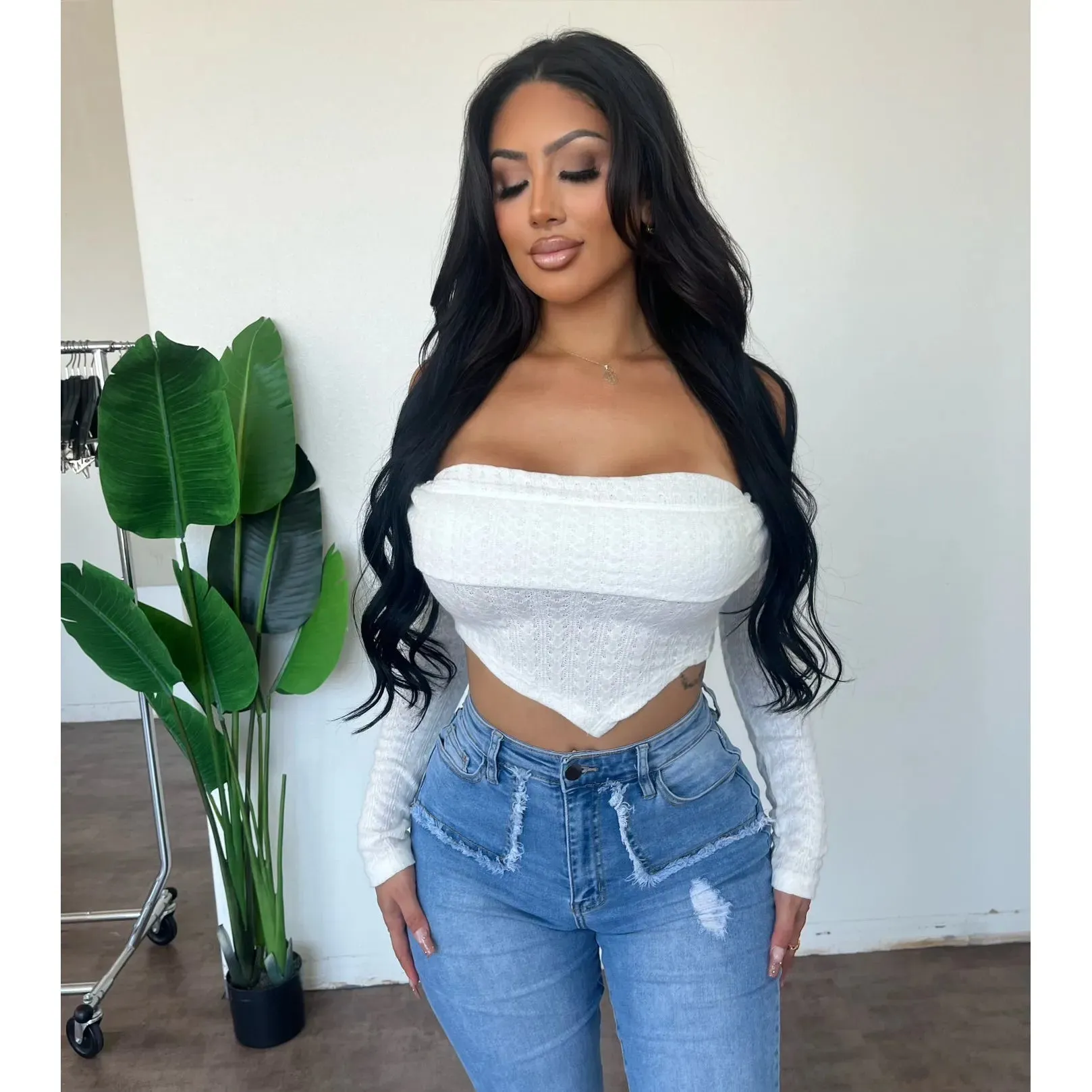 Tiffany Crop Top (Off White) sold by OOTDFash