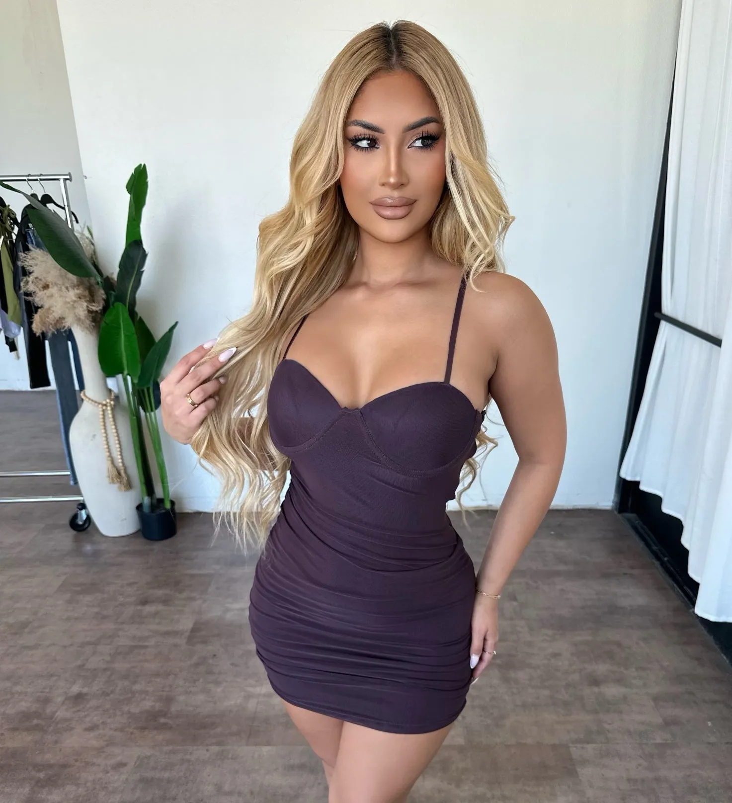 Jerika Dress (Plum) sold by OOTDFash