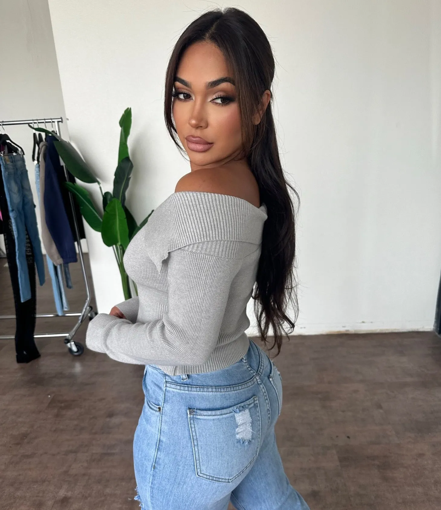 Hilda Sweater Top (Grey) sold by OOTDFash product image thumbnail 2