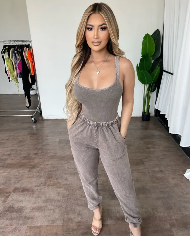 Dora Jogger Set(Brown) sold by OOTDFash