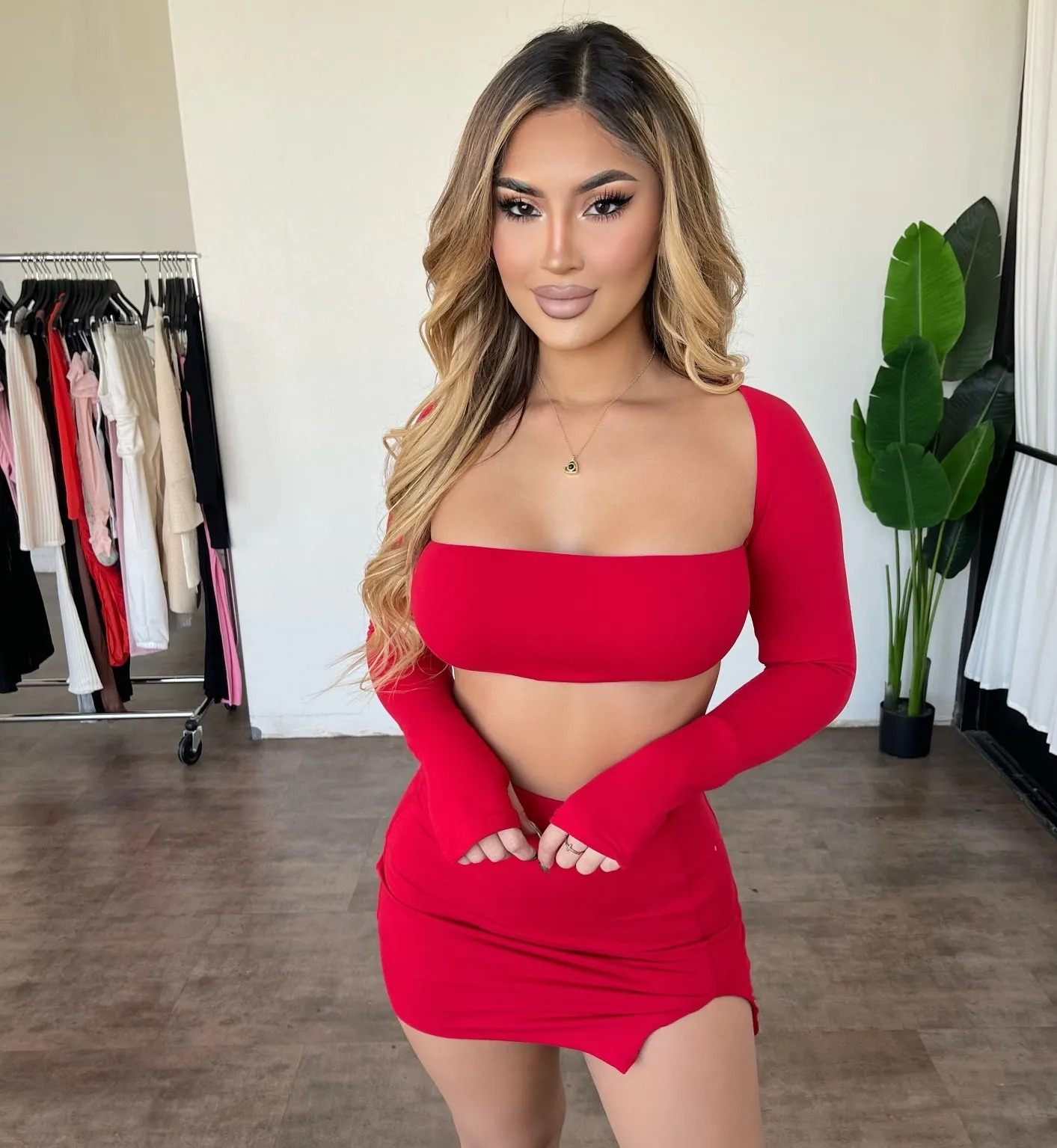 Senia 2 Piece Set(Red) sold by OOTDFash