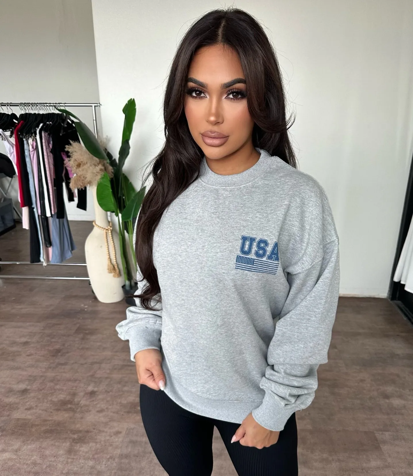 USA Sweater (H Grey/ Blue) sold by OOTDFash