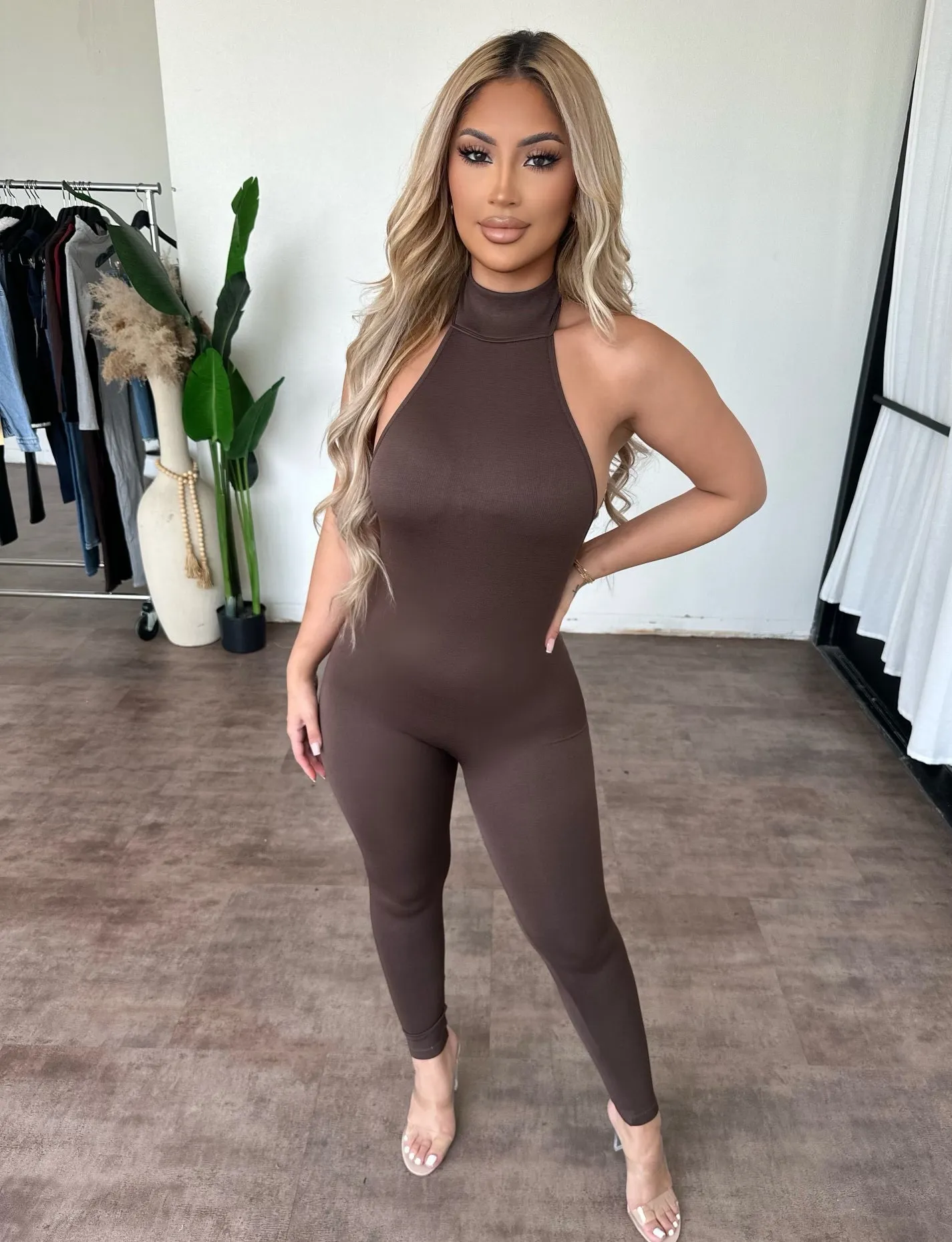 Eileen Jumpsuit (Brown) sold by OOTDFash