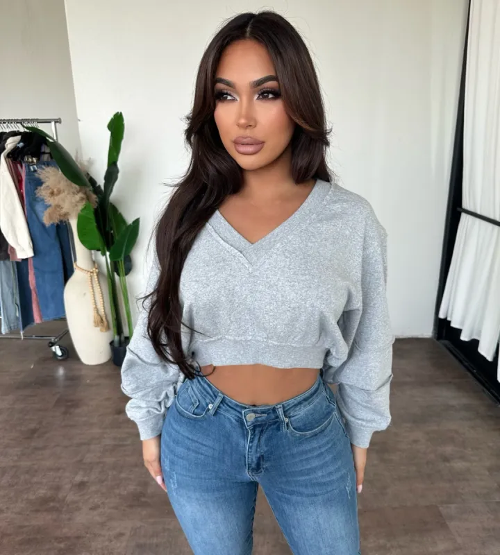 Hazel Sweater (Heather Grey) sold by OOTDFash