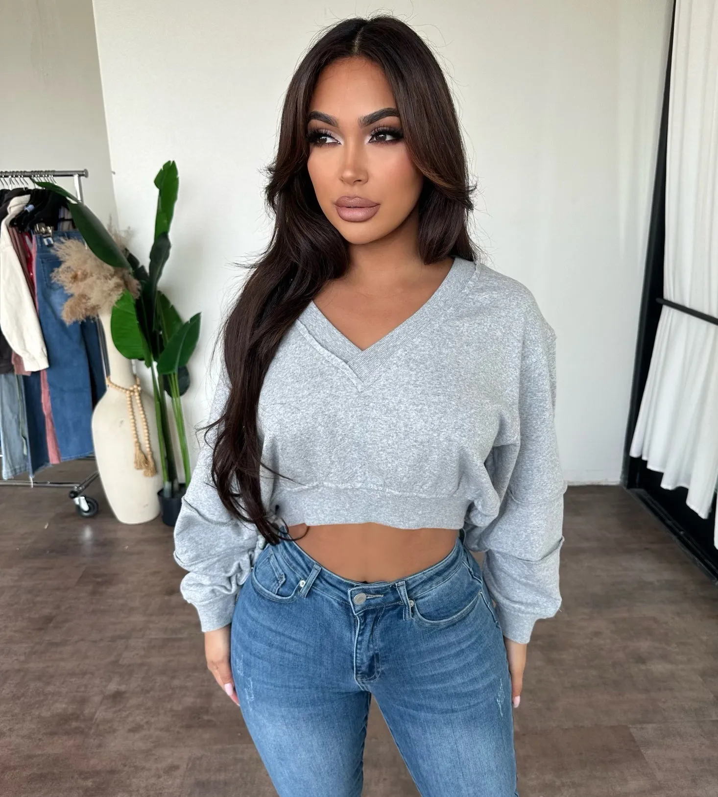 Hazel Sweater (Heather Grey) sold by OOTDFash