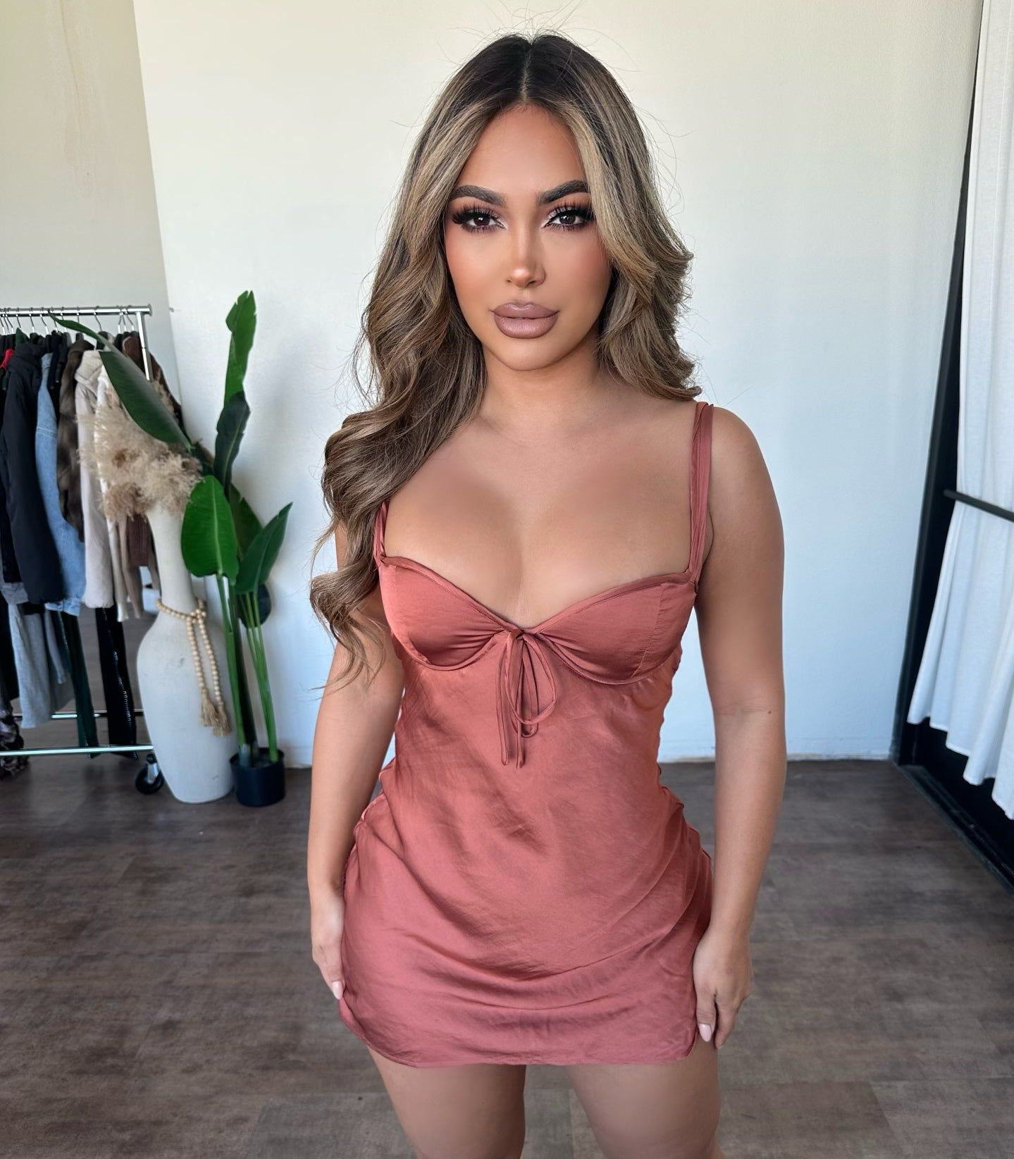 Grace Dress (Rust) sold by OOTDFash