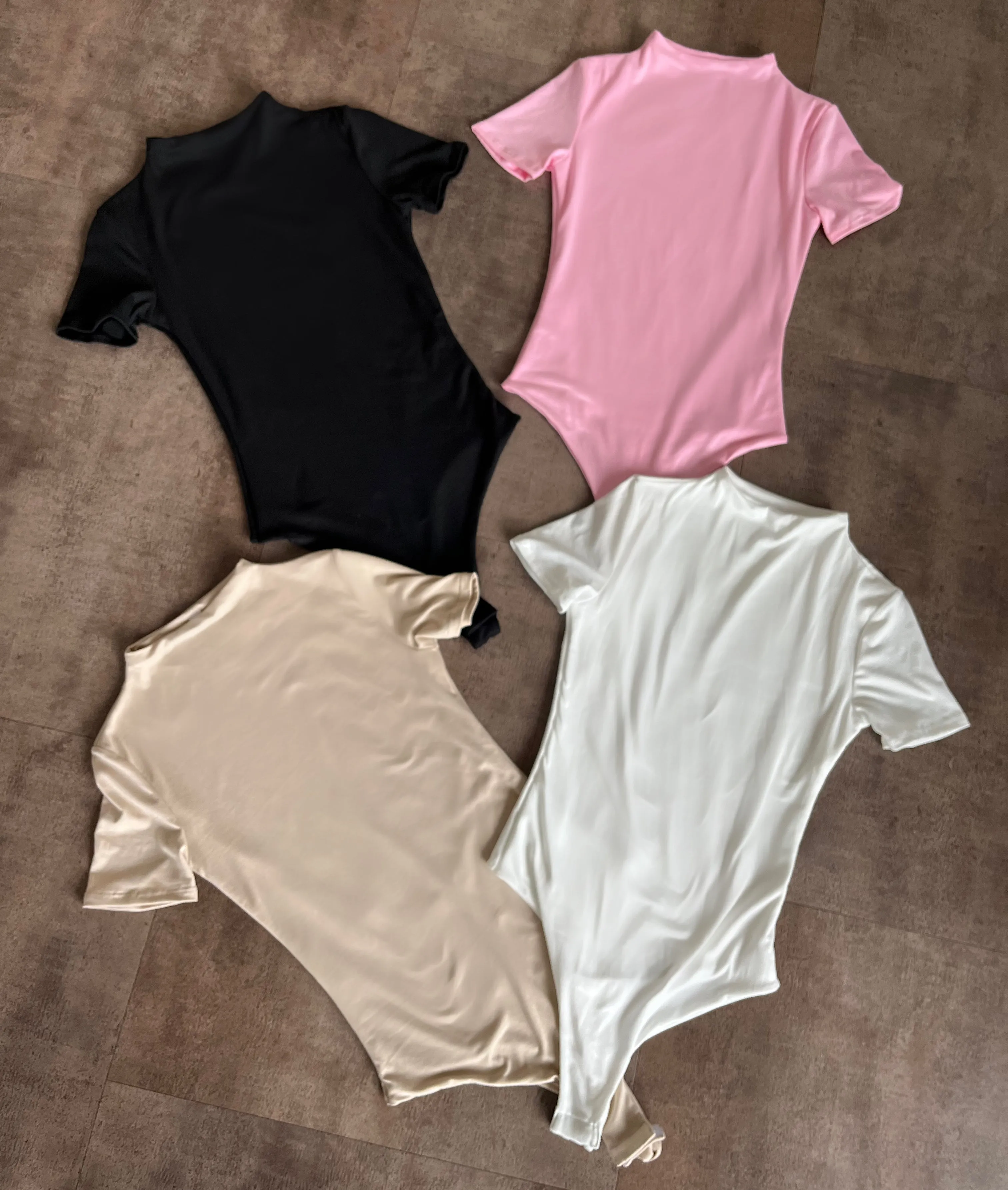 Jenn Short Sleeve Bodysuit(Tan) sold by OOTDFash product image thumbnail 2