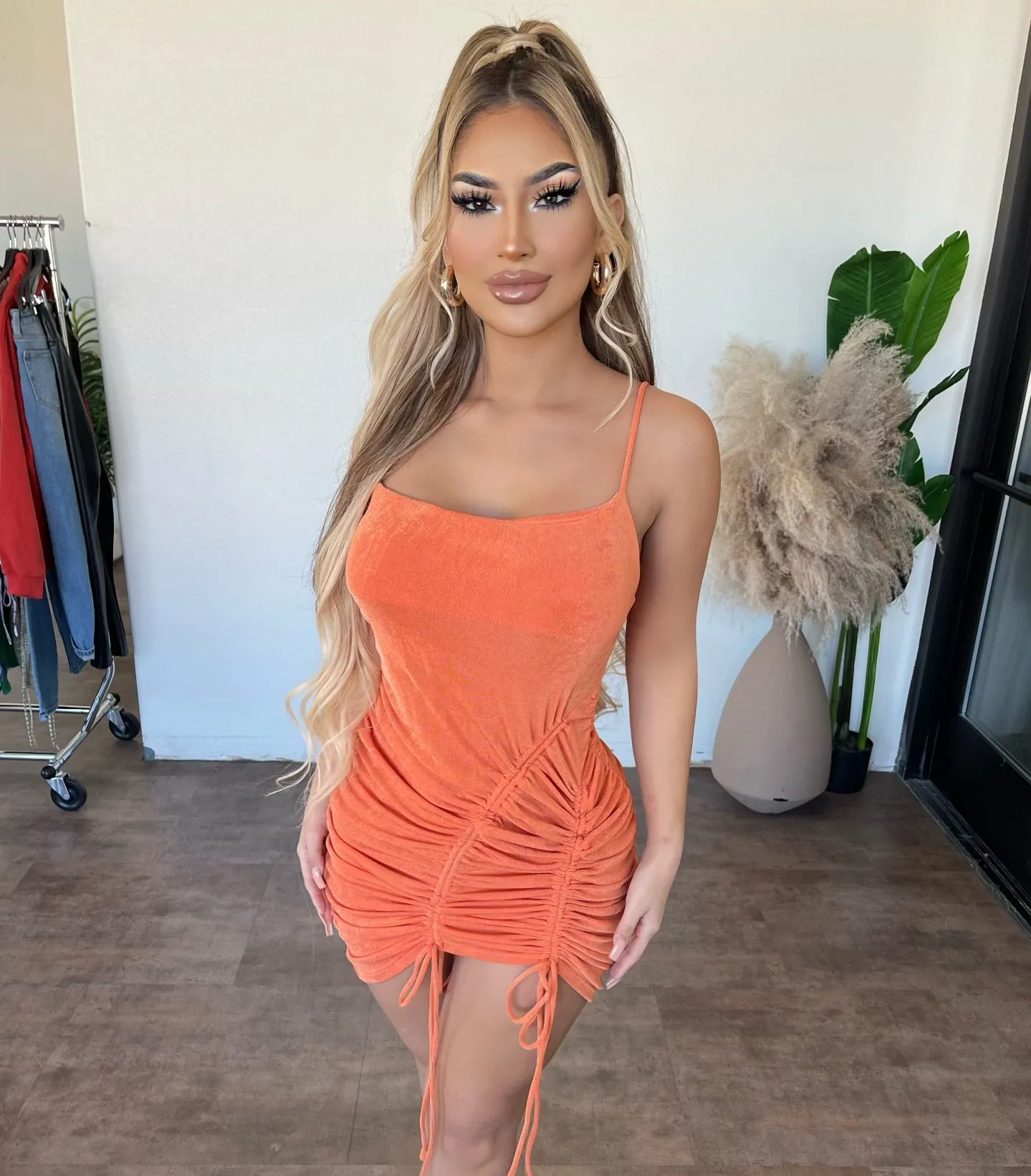 Tristian Cami Dress(Orange) sold by OOTDFash