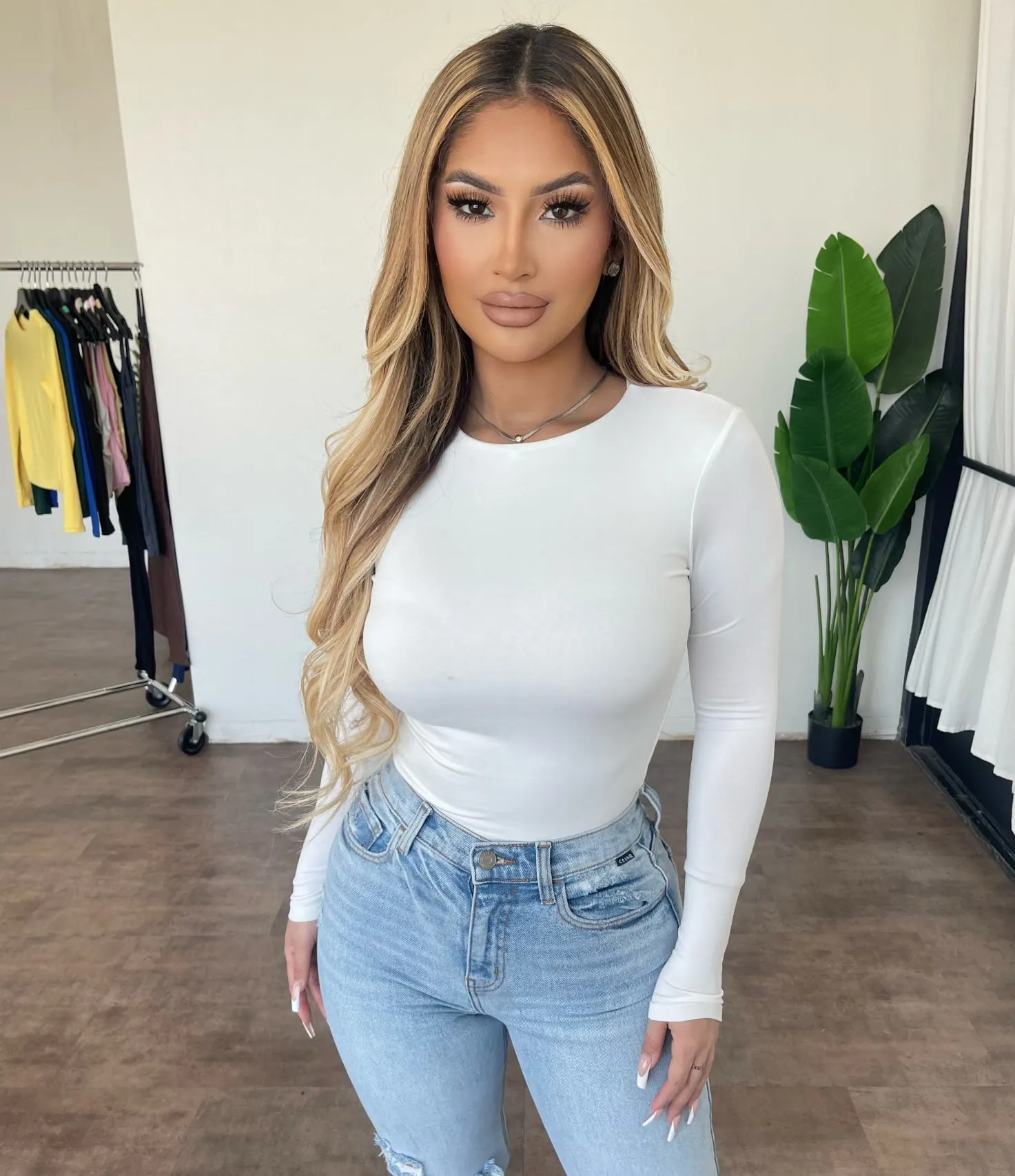 Steph Longsleeve Top(Ivory) sold by OOTDFash