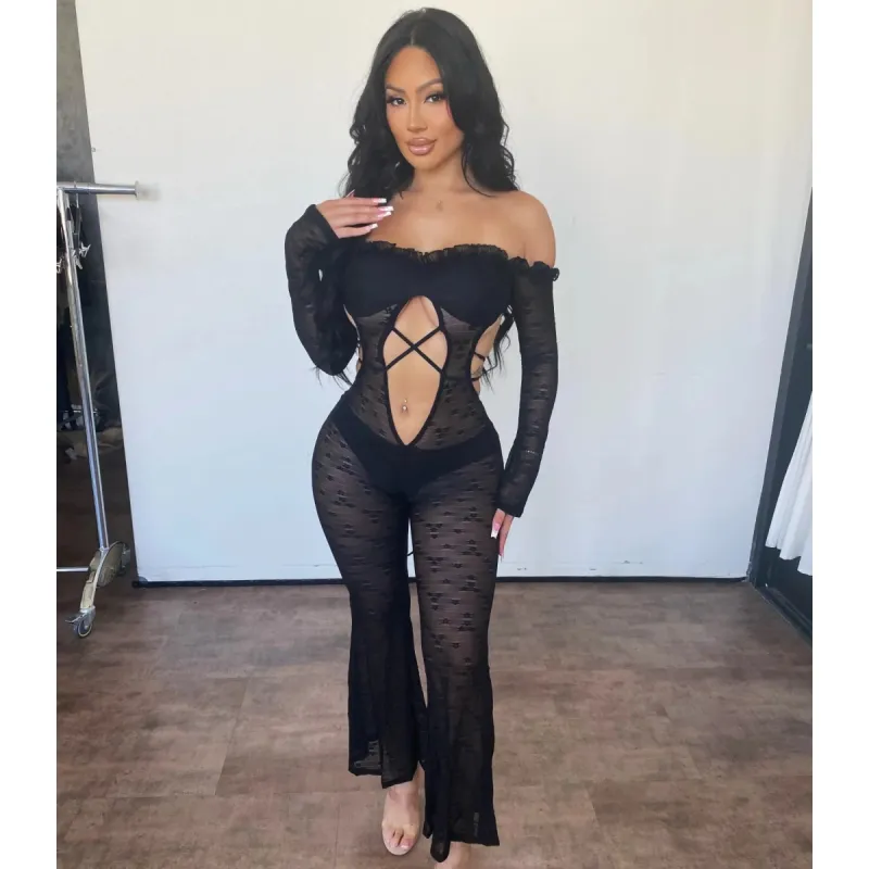 Kathy Jumpsuit (Black) sold by OOTDFash