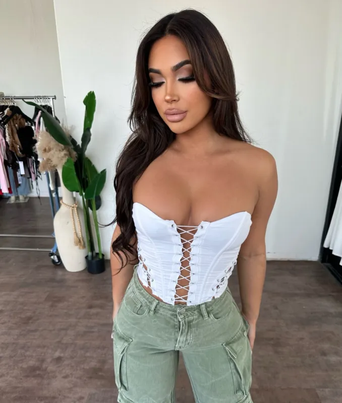 Alice Corset Top (White) sold by OOTDFash