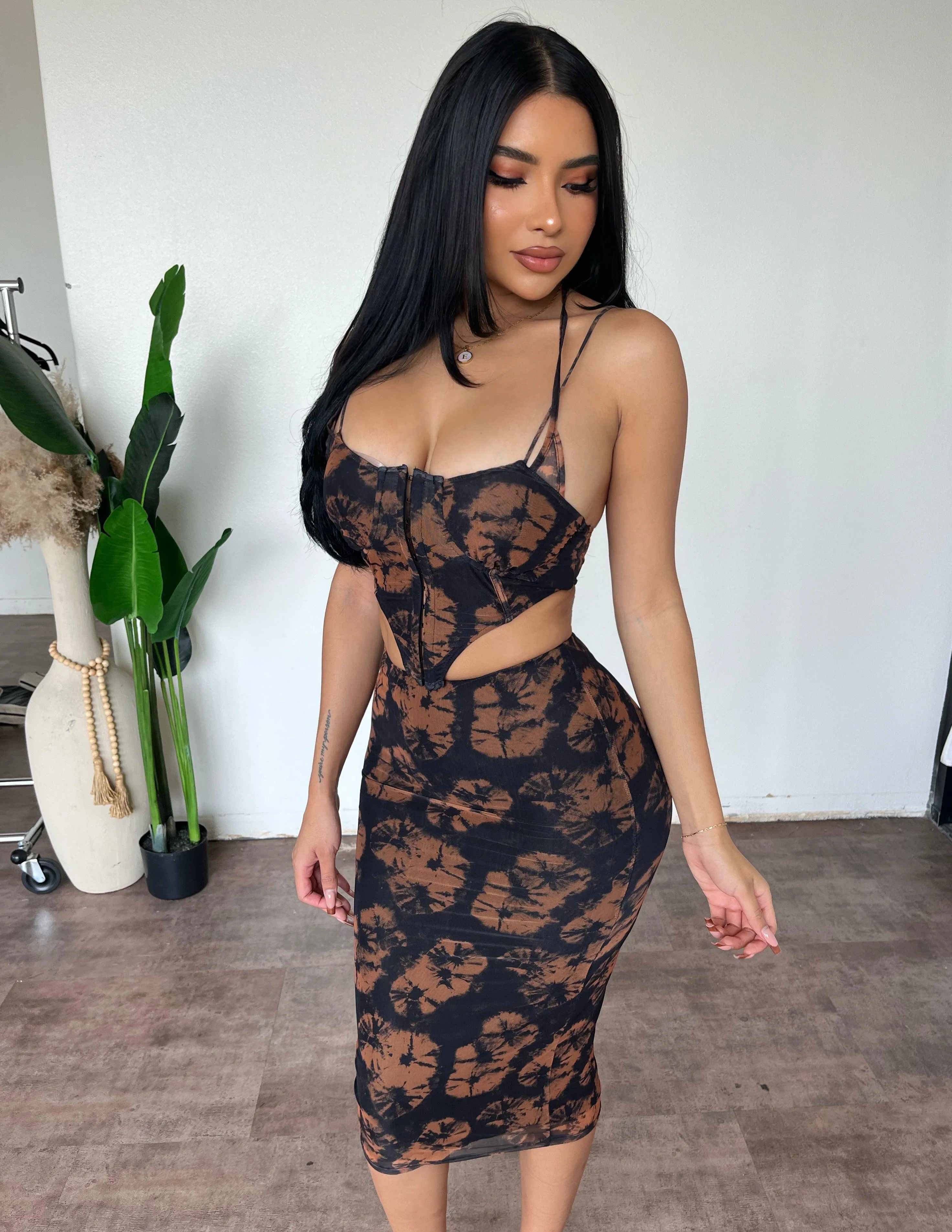 Matina Set (Brown Combo) sold by OOTDFash