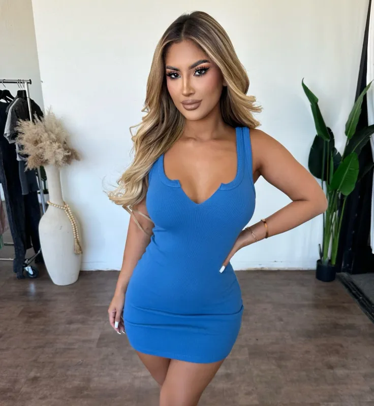 Vivian Dress (Blue) sold by OOTDFash