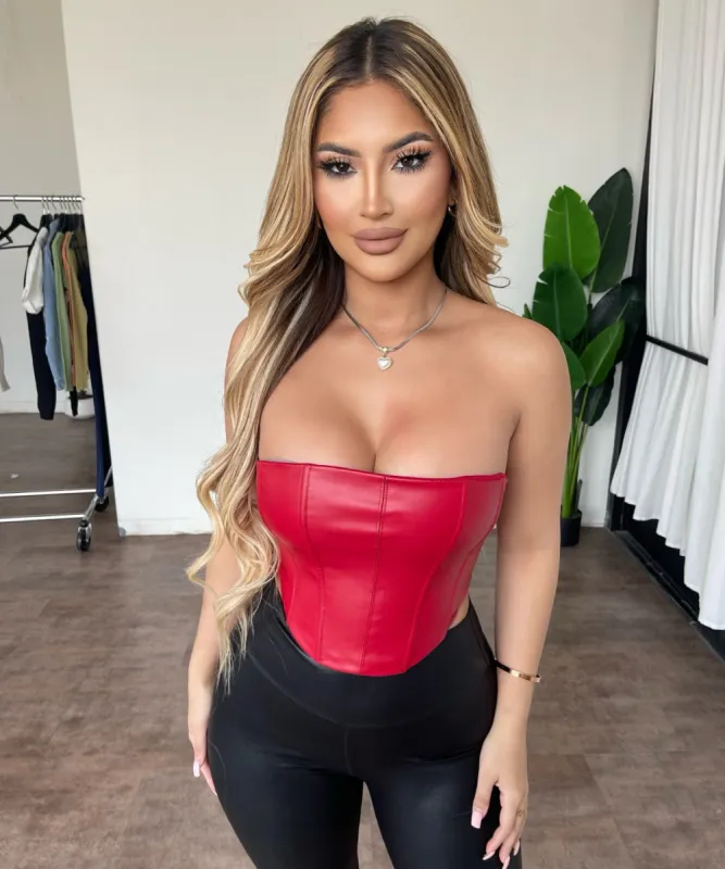 Rose Corset Top(Red) sold by OOTDFash