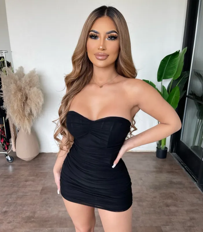 Anne Mesh Dress(Black) sold by OOTDFash