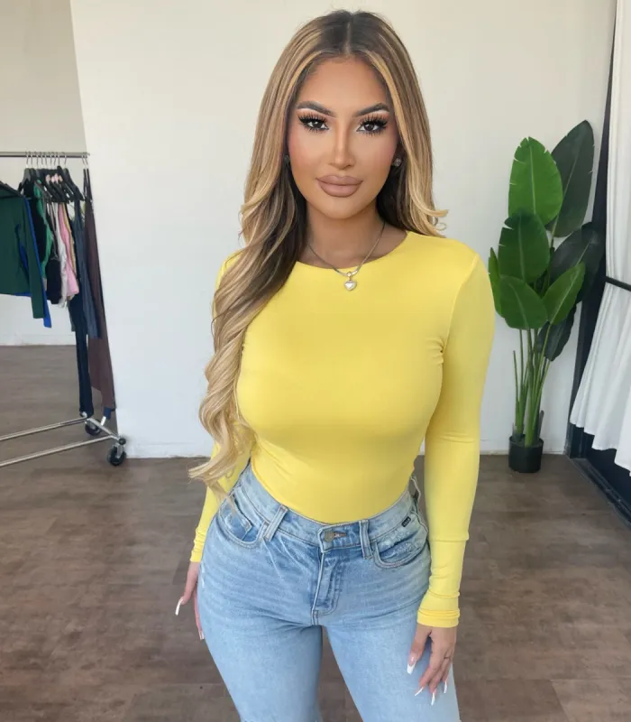 Steph Longsleeve Top(Yellow) sold by OOTDFash