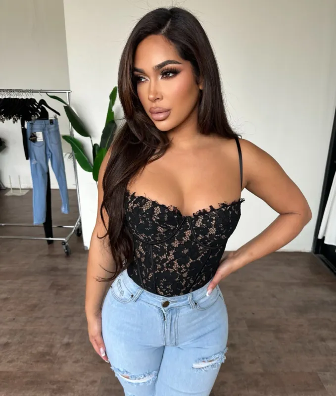Gabriela Corset Top(Black) sold by OOTDFash