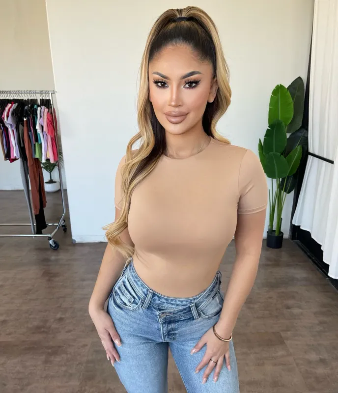 Kelly Short Sleeve Top(Taupe) sold by OOTDFash