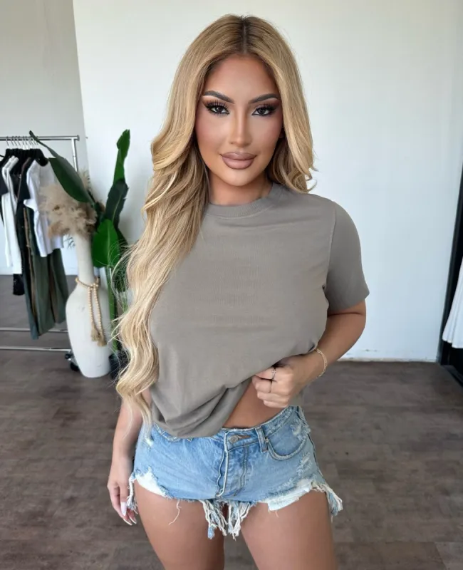 Mia Top(Warm Grey) sold by OOTDFash