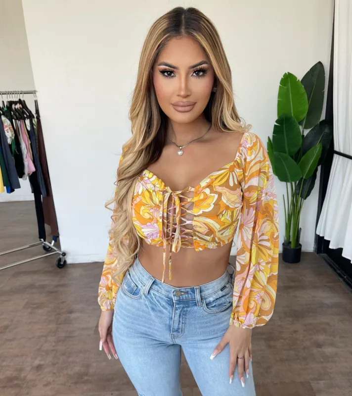 Jessi Floral Top(Yellow) sold by OOTDFash
