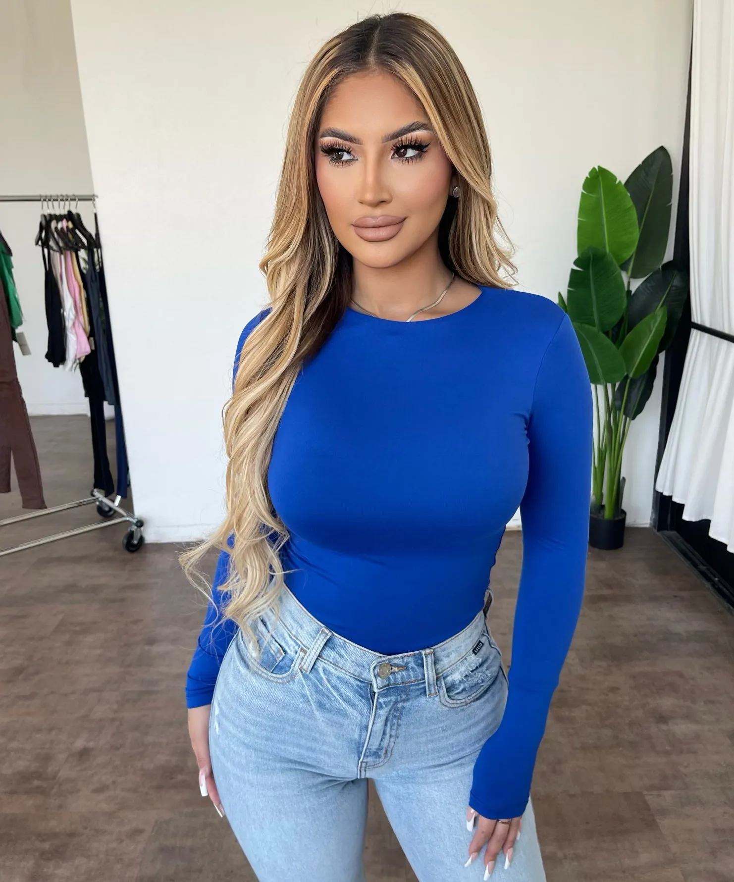 Steph Longsleeve Top(Royal Blue) sold by OOTDFash