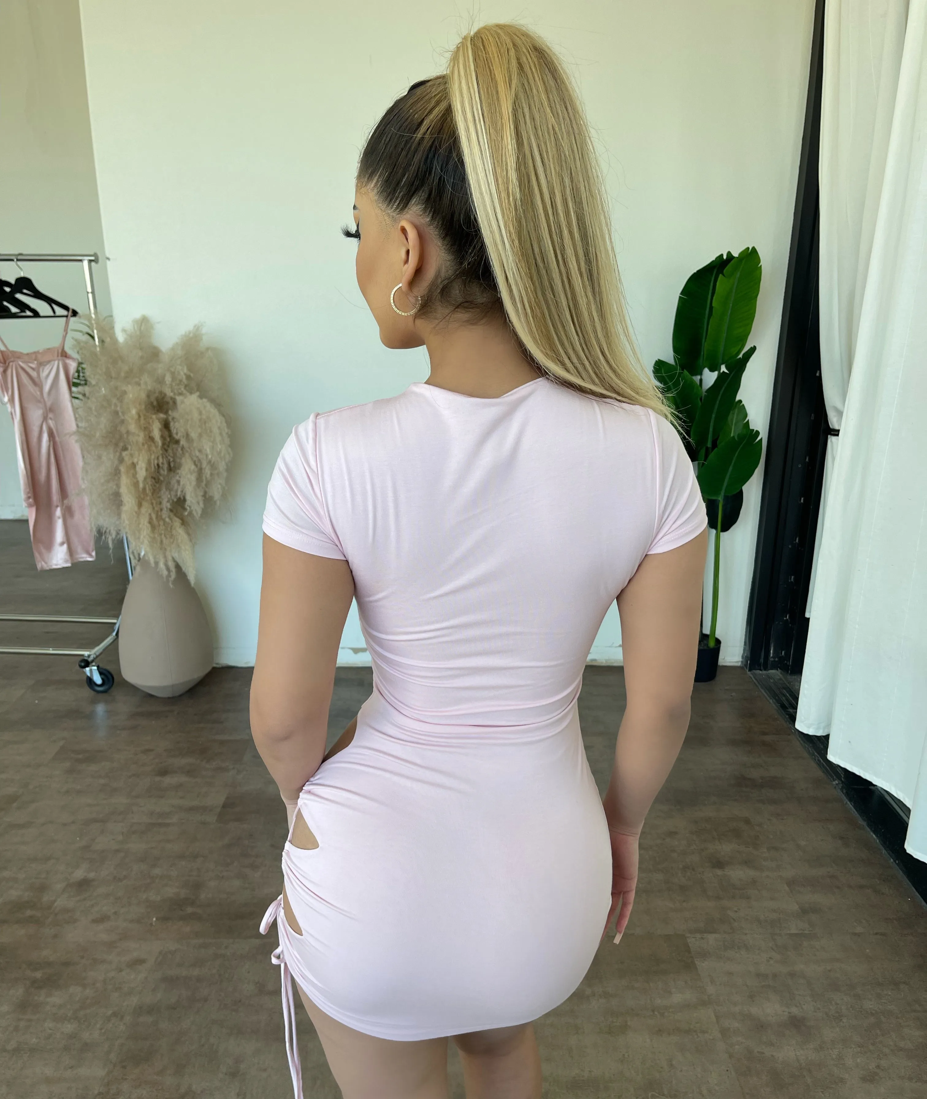 Addie Short Sleeve Dress(Light Pink) sold by OOTDFash product image thumbnail 2