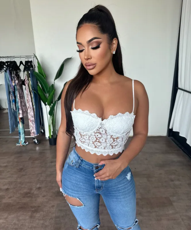 Florish Corset Top (White) sold by OOTDFash