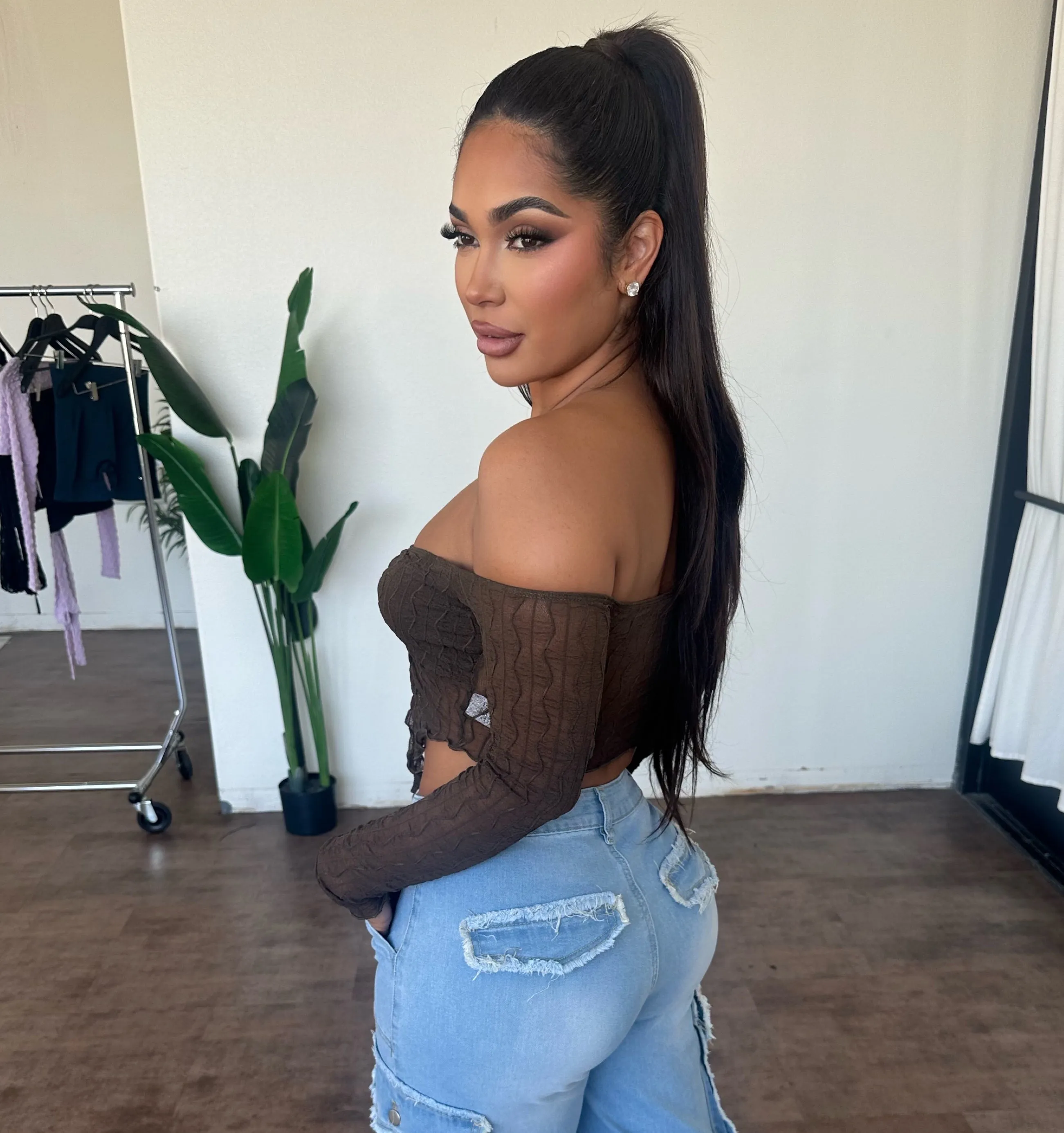 Fendi Crop Top (Chocolate) sold by OOTDFash product image thumbnail 2