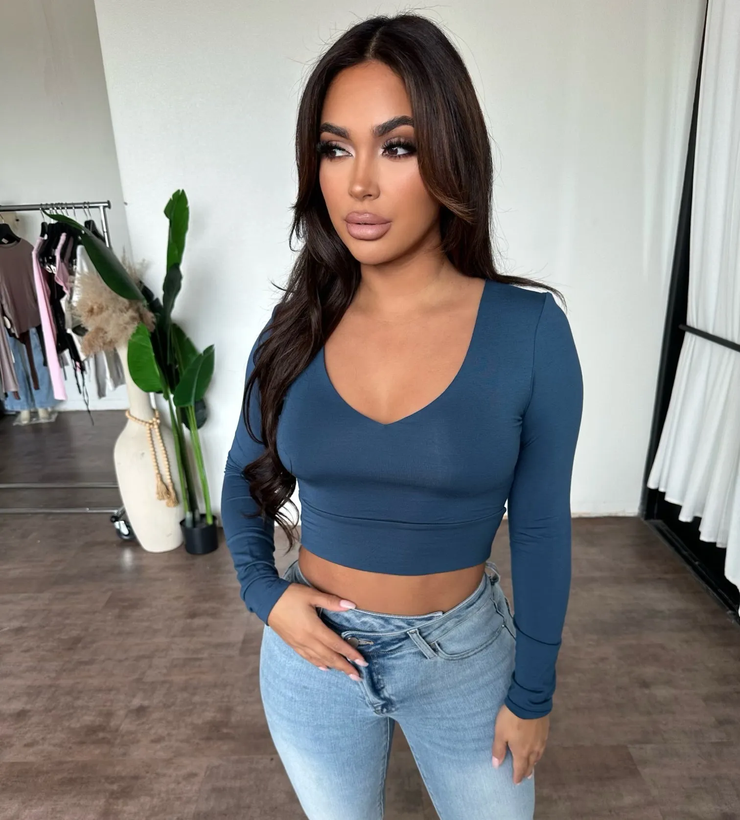 Avery Top (Urban Blue) sold by OOTDFash