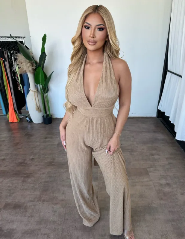 Faye Jumpsuit (Khaki) sold by OOTDFash