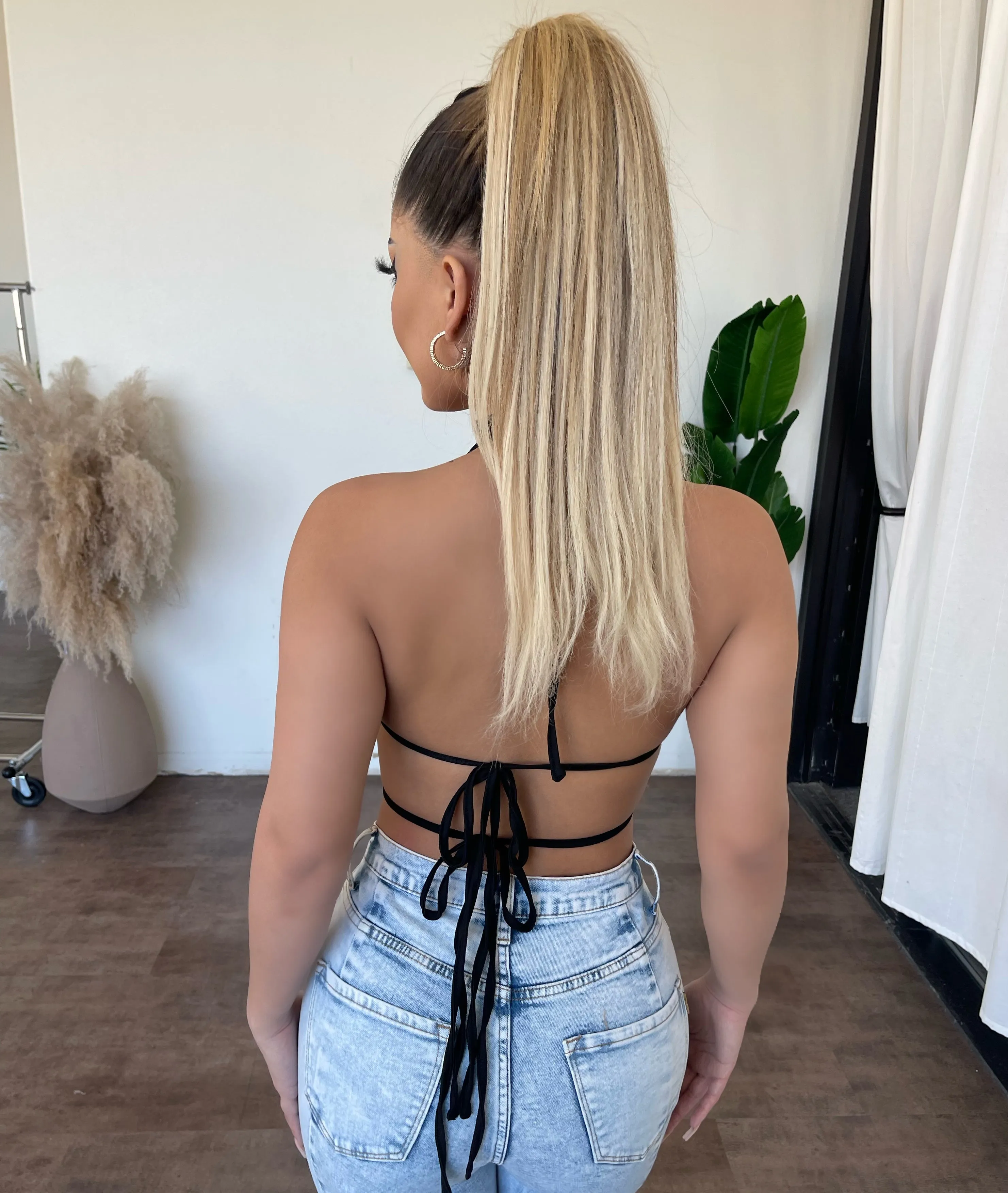 Lisa Halter Tie Top(Black) sold by OOTDFash product image thumbnail 2