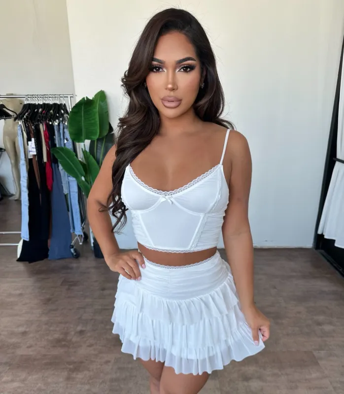 Marissa Skirt Set (Ivory) sold by OOTDFash