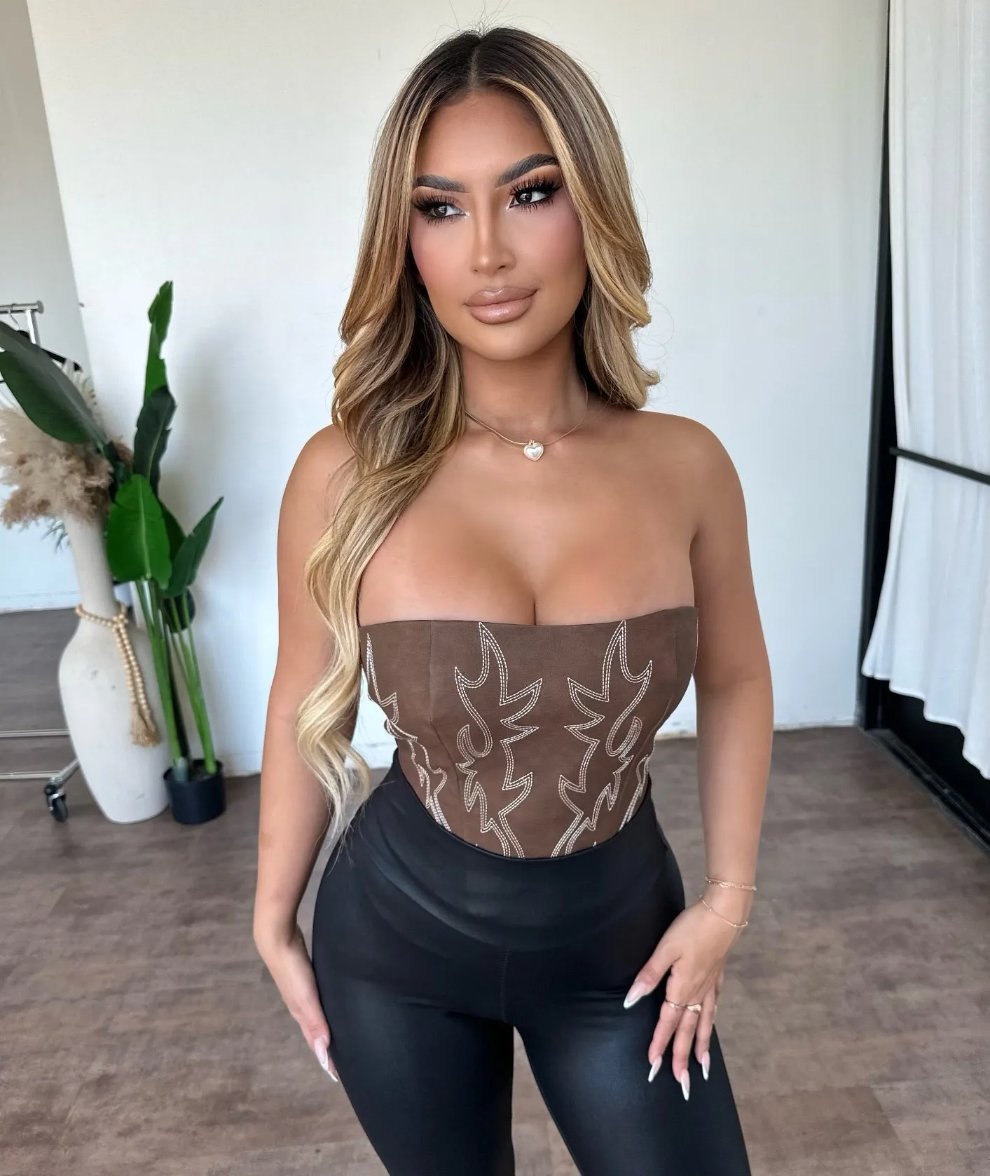 Gaia Top (Brown) sold by OOTDFash